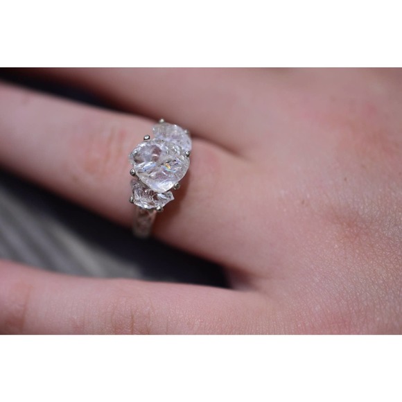 Engagement Ring, Raw Diamond Ring, Diamond Ring, uncut engagement ring, … - Picture 1 of 4